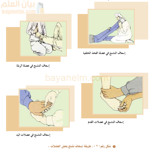 صور توضح طريقة اسعاف تشنج بعض العضلات