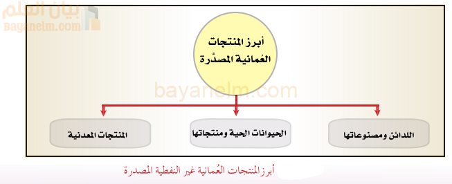 ابز المنتجات العمانية غير النفطية المصدرة الى الخارج