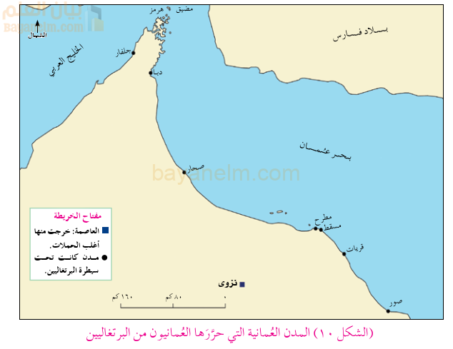 المدن التي حررها العمانيون من البرتغاليون