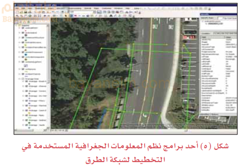 أحد برامج نظم المعلومات الجغرافية المستخدمة في التخطيط لشبكة الطرق
