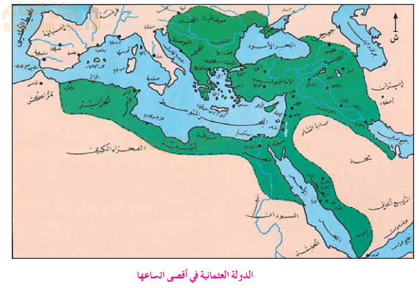 خريطة الدولة العثمانية في اقصى اتساعها