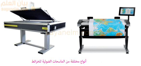 انواع مختلفة من الماسحات الضوئية للخرائط