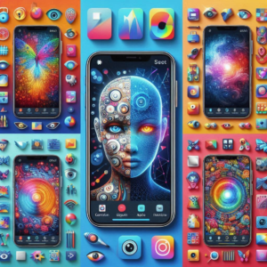 a collage of different cell phones