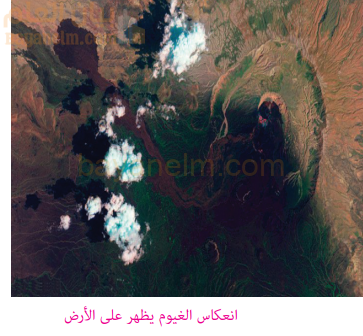 انعكاس الغيوم يظهر على الارض