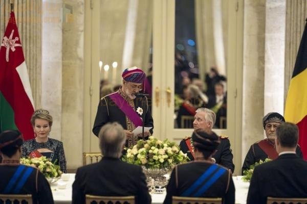 كلمة جلالته خلال العشاء الرسمي الذي أقامه ملك بلجيكا