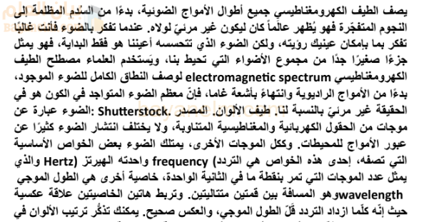 تقرير عن الطيف الكهرومغناطيسي لمادة الجغرافيا والتقنيات الحديثة للصف الثاني عشر المنهج العماني