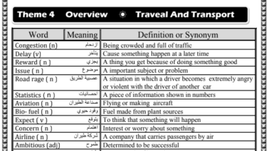 ملخص ثيم 4 الثيم الرابع لمادة اللغة الانجليزية للصف الثاني عشر الفصل الدراسي الاول المنهج العماني