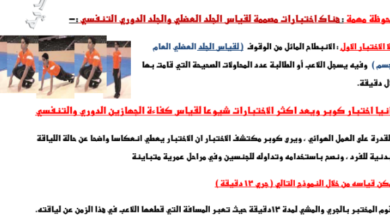 ملخص مادة الرياضة المدرسية للصف الثاني عشر الفصل الدراسي الاول لمنهج سلطنة عمان