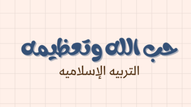 ملخص درس حب الله وتعظيمه لمادة التربية الاسلامية للصف الحادي عشر الفصل الدراسي الاول المنهج العماني
