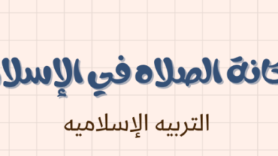 شرح وملخص درس مكانة الصلاة في الاسلام لمادة التربية الاسلامية للصف الحادي عشر الفصل الدراسي الاول المنهج العماني