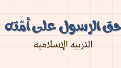 ملخص وشرح درس حق الرسول على امته لمادة التربية الاسلامية للصف الحادي عشر الفصل الدراسي الاول المنهج العماني