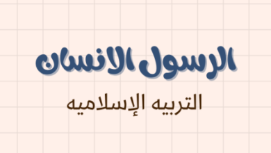 شرح وملخص درس الرسول الانسان لمادة التربية الاسلامية للصف الحادي عشر الفصل الدراسي الاول المنهج العماني