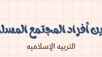 ملخص وشرح درس بين افراد المجتمع المسلم لمادة التربية الاسلامية للصف الحادي عشر الفصل الدراسي الاول المنهج العماني