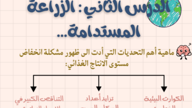 ملخص وشرح درس الزراعة المستدامة لمادة الجغرافيا للصف الحادي عشر الفصل الدراسي الاول المنهج العماني