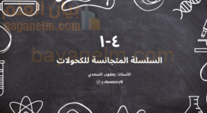 عرض تقديمي لشرح درس السلسلة المتجانسة للكحولات لمادة الكيمياء للصف الثاني عشر الفصل الدراسي الاول ليعقوب السعدي