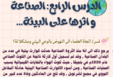 ملخص وشرح درس الصناعة واثرها على البيئة لمادة الجغرافيا للصف الحادي عشر الفصل الدراسي الاول المنهج العماني