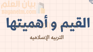 ملخص وشرح درس القيم واهميتها لمادة التربية الاسلامية للصف الحادي عشر الفصل الدراسي الاول المنهج العماني