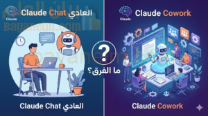 ما الفرق بين Claude Cowork و Claude Chat العادي؟