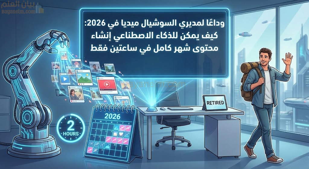 وداعًا لمديري السوشيال ميديا في 2026: كيف يمكن للذكاء الاصطناعي إنشاء محتوى شهر كامل في ساعتين فقط